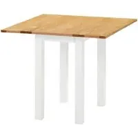 Lundy 2-Seater Square Drop Leaf Dining Table - White