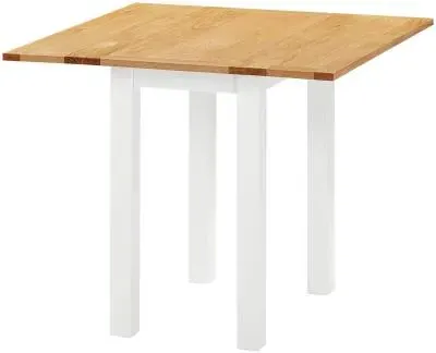Lundy 2-Seater Square Drop Leaf Dining Table - White