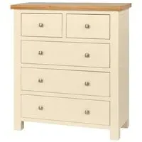 Lundy 2+3 Drawer Chest - Ivory, Oak