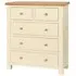 Lundy 2+3 Drawer Chest - Ivory, Oak