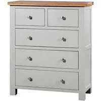 Lundy 2+3 Drawer Chest - Moon Grey, Oak