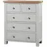 Lundy 2+3 Drawer Chest - Moon Grey, Oak