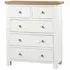 Lundy 2+3 Drawer Chest - White, Oak