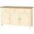 Lundy 3 Door Sideboard - Ivory, Oak