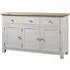 Lundy 3 Door Sideboard - Moon Grey, Oak