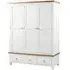 Lundy 3 Door Triple Wardrobe - White
