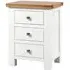 Lundy 3 Drawer Bedside Cabinet - White