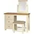 Lundy 3 Drawer Dressing Table with Stool - Ivory, Oak