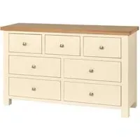 Lundy 3+4 Drawer Chest - Ivory, Oak