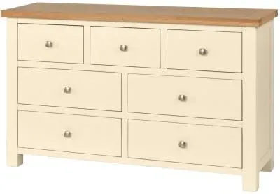 Lundy 3+4 Drawer Chest - Ivory, Oak image