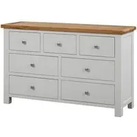 Lundy 3+4 Drawer Chest - Moon Grey, Oak