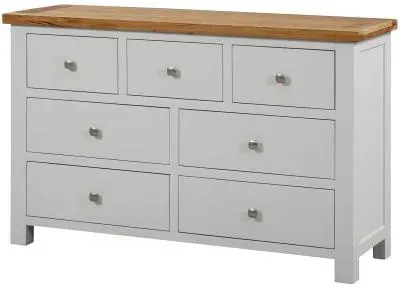Lundy 3+4 Drawer Chest - Moon Grey, Oak