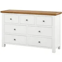 Lundy 3+4 Drawer Chest - White, Oak