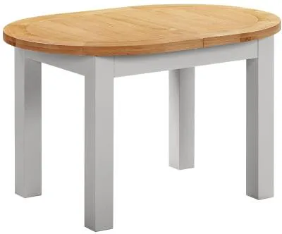 Lundy 4-6 Seater Oval Extending Dining Table - Grey