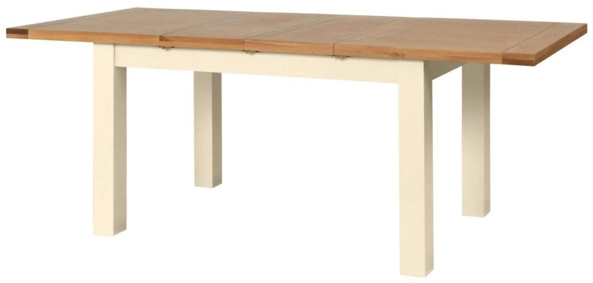 Lundy 4-8 Seater Extending Dining Set - Ivory, Forest Green