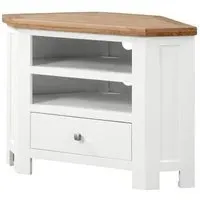 Lundy 90cm Corner TV Unit - White