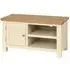 Lundy 90cm TV Unit - Ivory, Oak