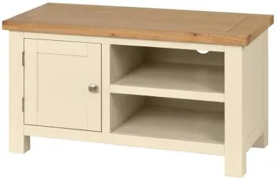 Lundy 90cm TV Unit - Ivory, Oak image