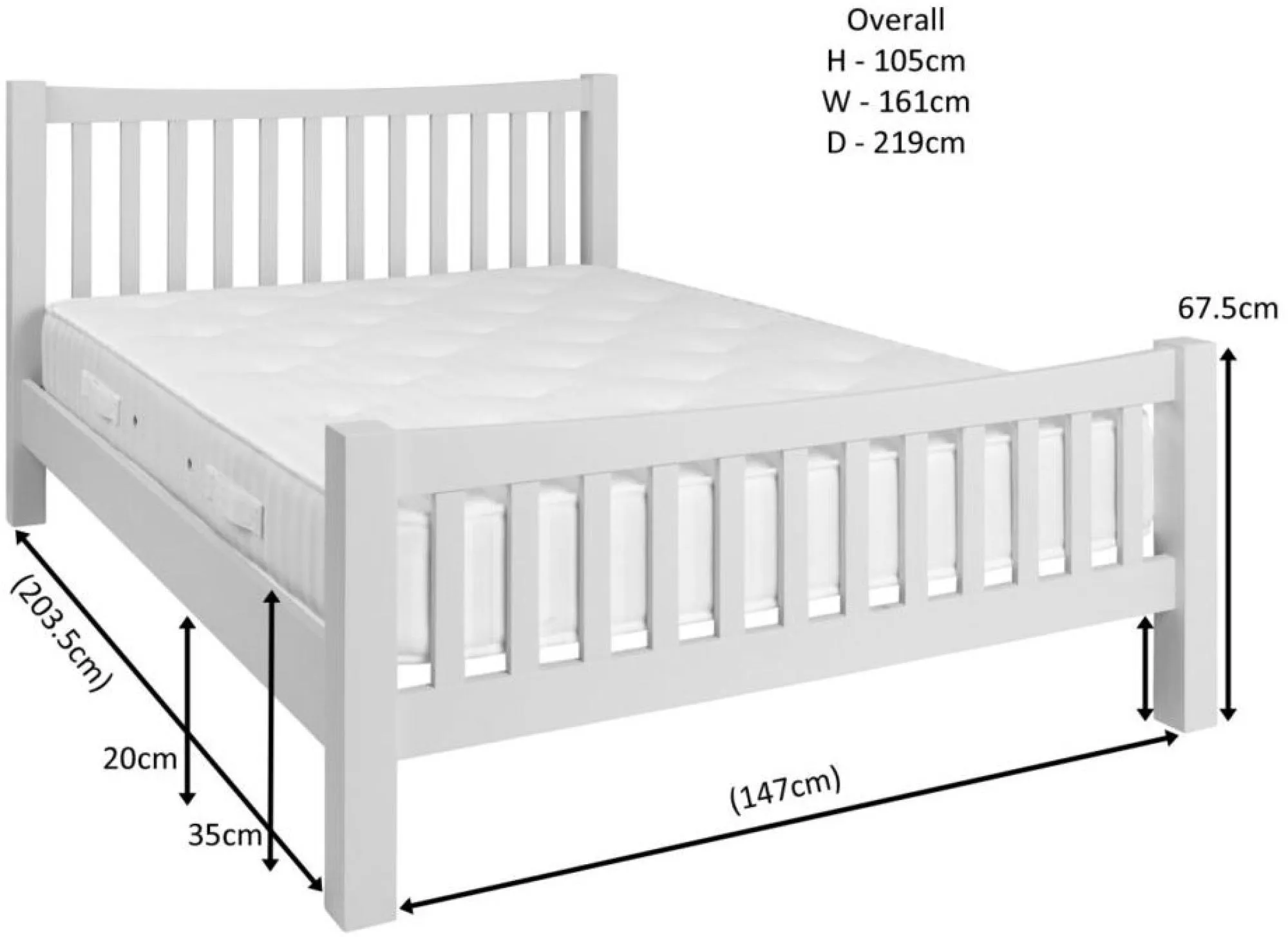 Lundy Bed Frame - Ivory