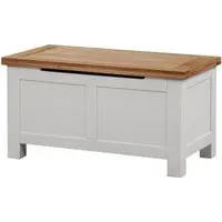 Lundy Blanket Box with Storage - Grey, Oak