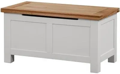 Lundy Blanket Box with Storage - Grey, Oak