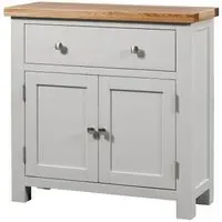 Lundy Compact 2 Door Sideboard - Grey, Oak