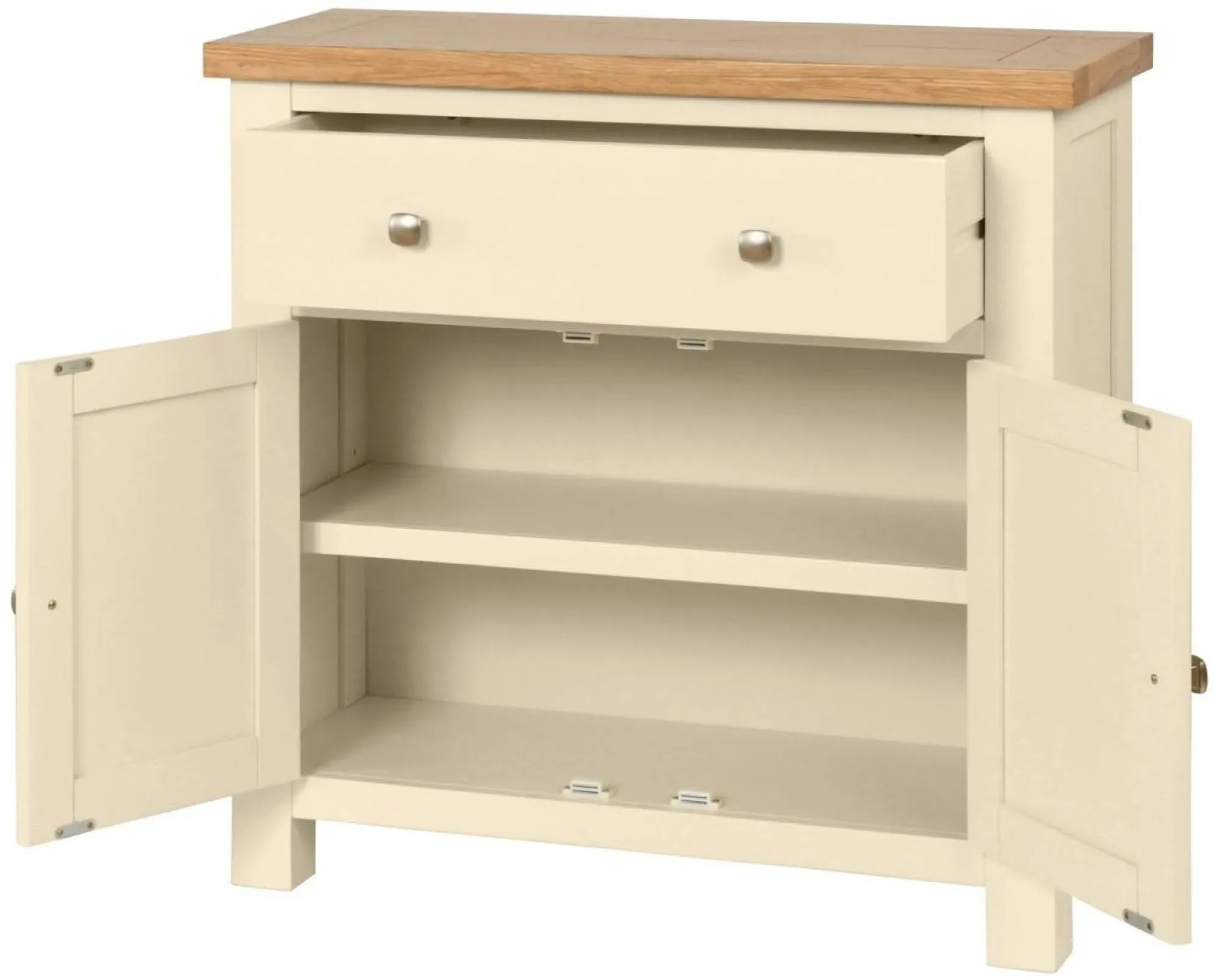 Lundy Compact 2 Door Sideboard - Ivory, Oak