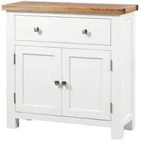 Lundy Compact 2 Door Sideboard - White, Oak
