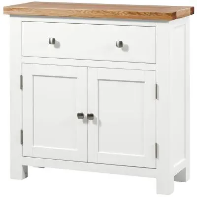 Lundy Compact 2 Door Sideboard - White, Oak