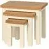Lundy Nest of 3 Tables - Ivory, Oak