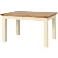Lundy Rectangular Extending Dining Table - Ivory, Oak