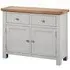Lundy Small 2 Door Sideboard - Grey, Oak