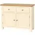 Lundy Small 2 Door Sideboard - Ivory, Oak