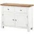 Lundy Small 2 Door Sideboard - White, Oak