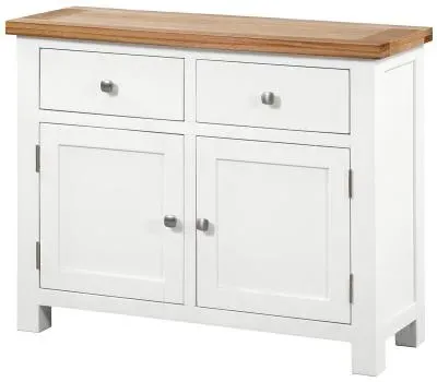 Lundy Small 2 Door Sideboard - White, Oak