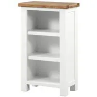 Lundy Small Bookcase - White, Oak