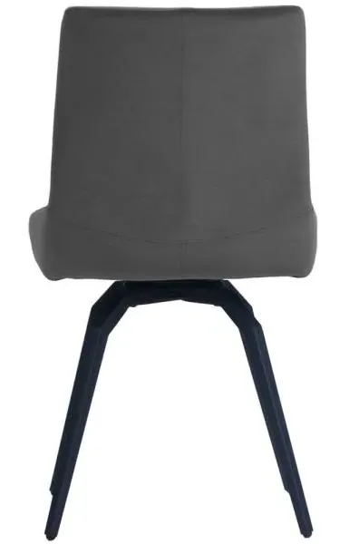 Malcom Swivel Dining Chair - Dark Grey, Velvet