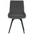 Malcom Swivel Dining Chair - Dark Grey, Velvet