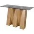 Newton Console Table - Smoked Glass, Oak Effect