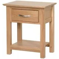 Nimbus Oak 1 Drawer Bedside Table - Light Oak