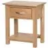 Nimbus Oak 1 Drawer Bedside Table - Light Oak