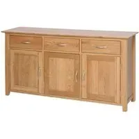 Nimbus Oak 160cm 3 Door Sideboard - Light Oak