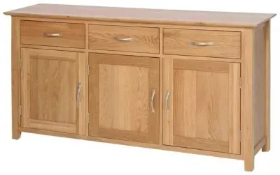 Nimbus Oak 160cm 3 Door Sideboard - Light Oak