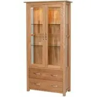 Nimbus Oak 2 Door Display Cabinet - Light Oak