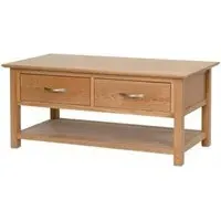 Nimbus Oak 2 Drawer Coffee Table - Light Oak, Oak