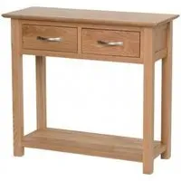 Nimbus Oak 2 Drawer Console Table - Light Oak
