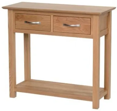 Nimbus Oak 2 Drawer Console Table - Light Oak