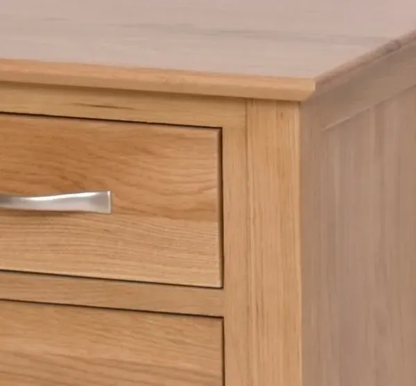 Nimbus Oak 3 Drawer Bedside Cabinet - Light Oak