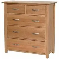 Nimbus Oak 3+2 Drawer Chest - Light Oak