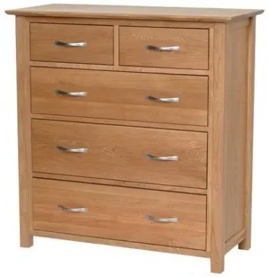 Nimbus Oak 3+2 Drawer Chest - Light Oak image
